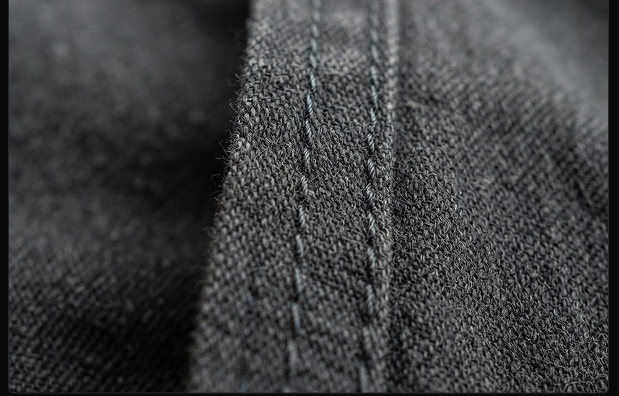 Heavyweight cotton fabric weave close-up