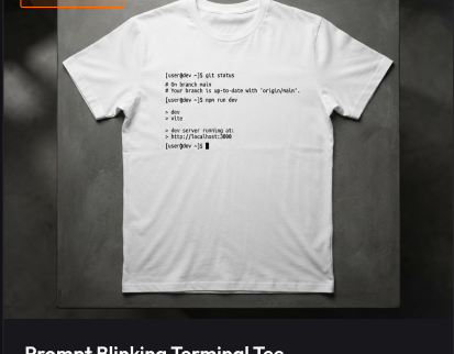 Prompt Blinking Terminal Tee